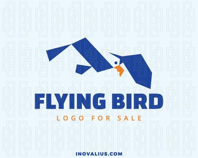 Yellow Flying Bird Logo - Flying Bird Logo Template For Sale | Inovalius