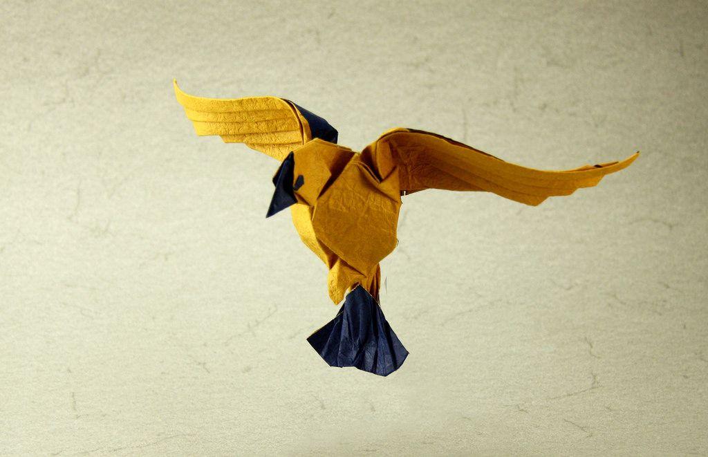 Yellow Flying Bird Logo - Yellow Flying Bird | My new model, a flying bird that I will… | Flickr