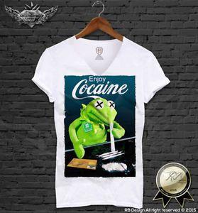 Famous Frog Logo - Enjoy Cocaine Kermit Men's T-shirt Funny Drug Famous Frog Parody ...