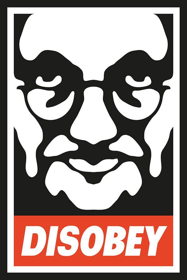 Disobey Logo - DISOBEY Giant Gandhi