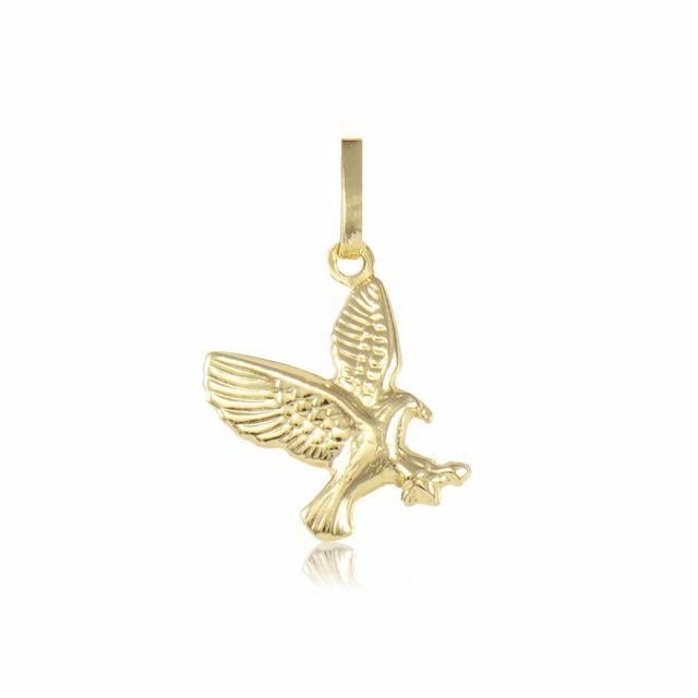 Yellow Flying Bird Logo - Eagle Pendant 14k Yellow Gold Flying Bird Charm | eBay