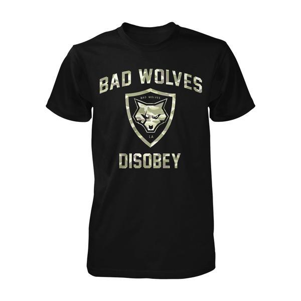 Disobey Logo - Disobey Camo Tee. Black Friday 2018. Bad Wolves Store