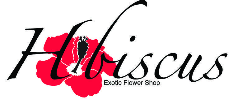 Hibiscus Flower Logo - Hibiscus Exotic Flower Shop Logo - Roberta Vallina Designs