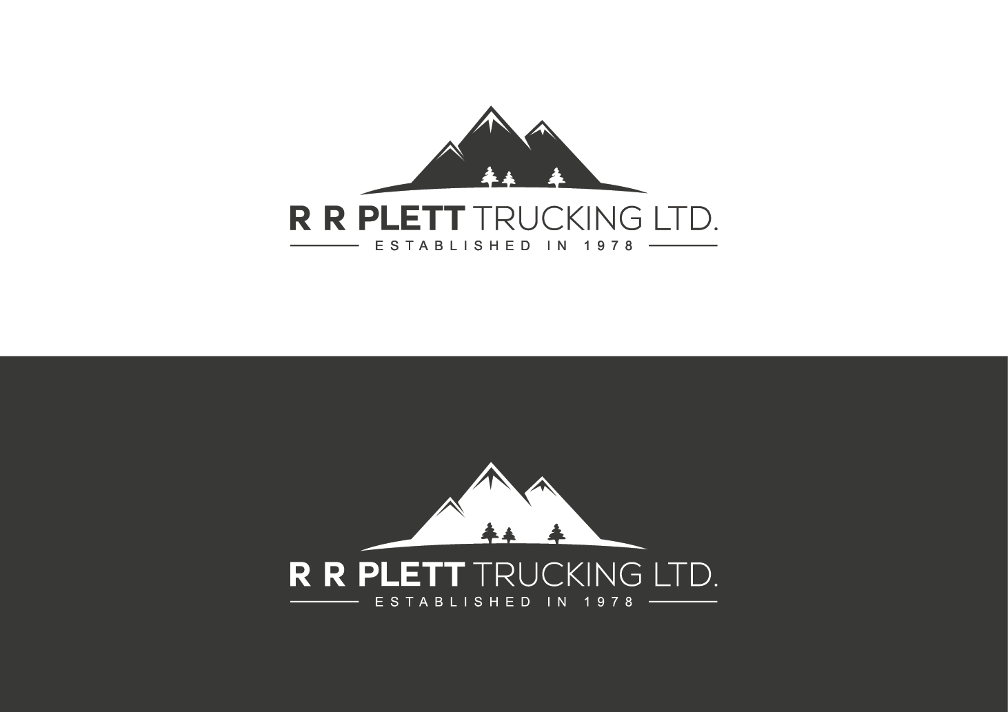 R R Trucking Logo - Traditional Logo Designs. Trucking Company Logo Design Project
