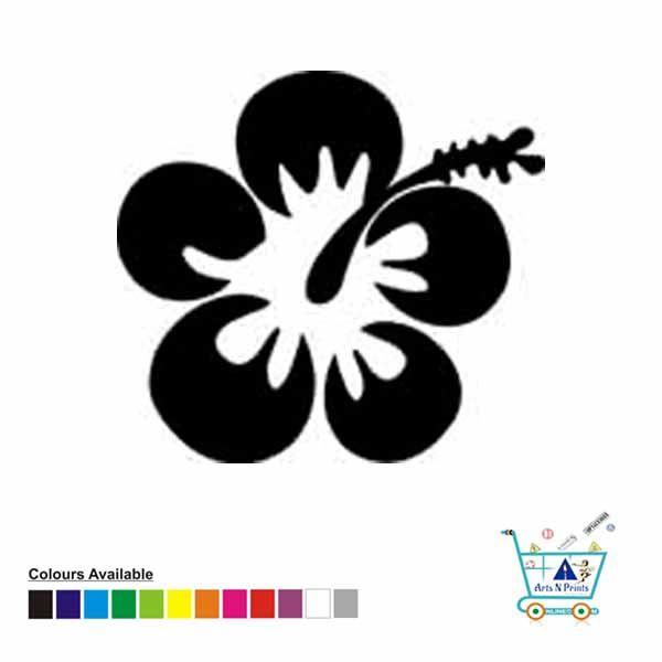 Hibiscus Flower Logo - Adorable Sweet Hibiscus Flower Sticker - Sticker Online | Custom