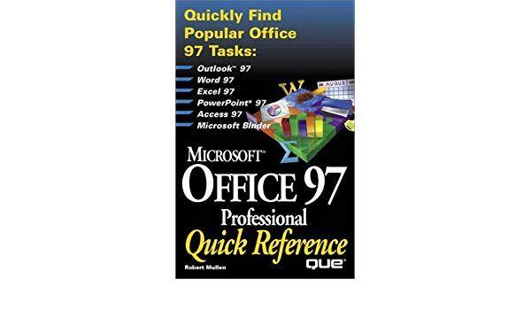 Microsoft Office 97 Logo - Microsoft Office 97 Professional Quick Reference (Que Quick ...