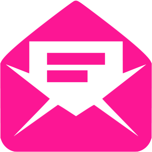 Pink Phone email Logo - Deep pink read message icon - Free deep pink email icons