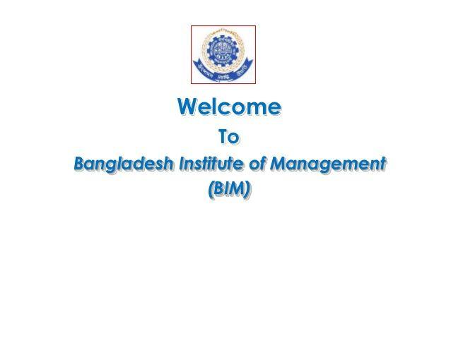 Bim Bangladesh Logo - Bangladesh Institute of Management.