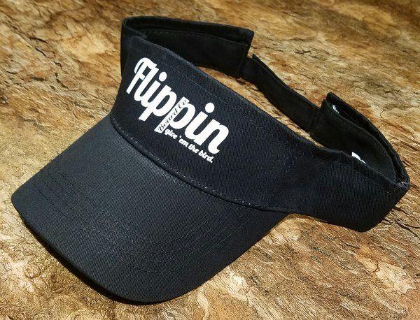 Black White with Red Letters Logo - Flippin Board Co Logo Visor Skate Surf Gear Apparel White Or Red ...