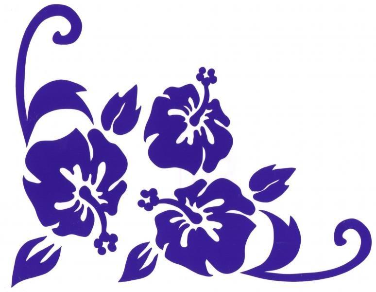 Hibiscus Flower Logo - Hawaiian hibiscus flower car stickers and corner hibiscus decals ...