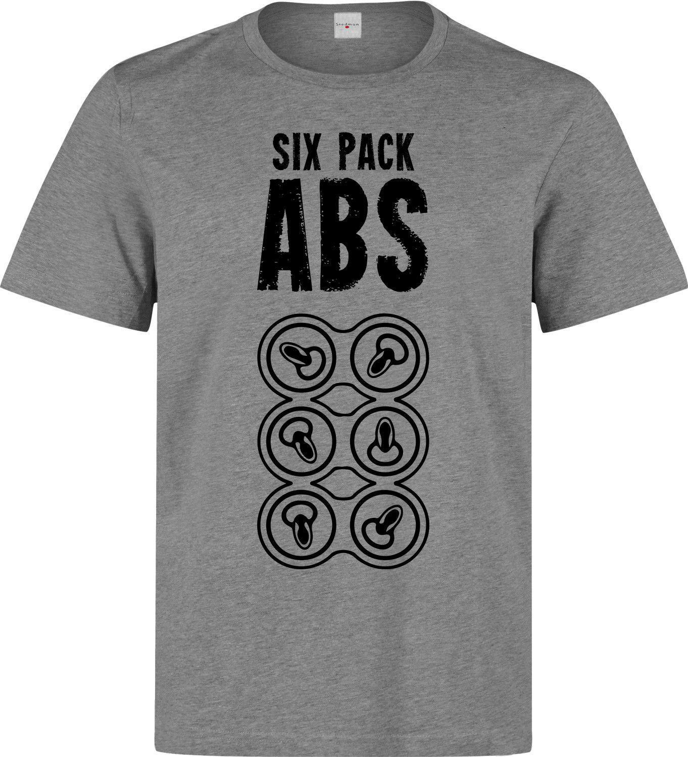 Funny Beer Logo - Six Pack ABS Funny Beer Logo Men'S Woman'S Available Grey T Shirt ...