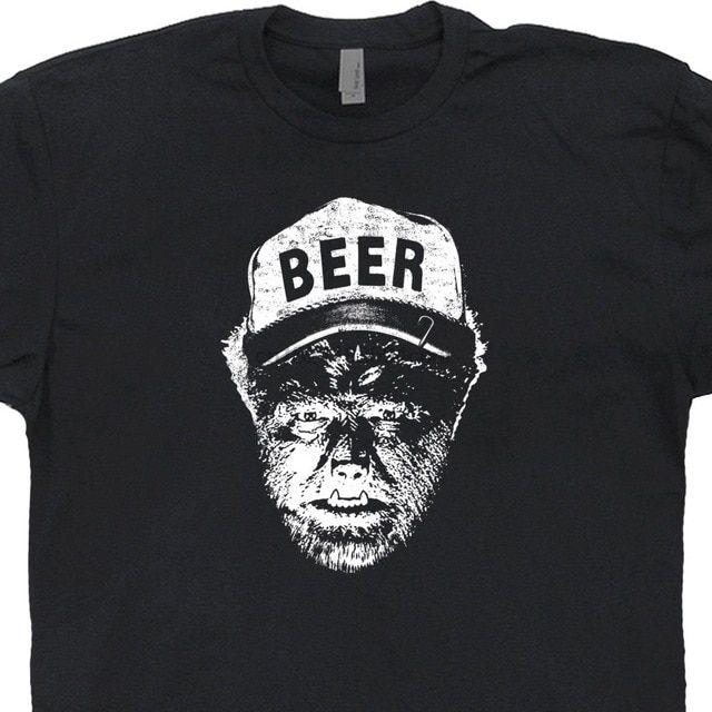 Funny Beer Logo - Werewolf Beer T Shirt Funny Beer Shirts Vintage Beer Logo 80s Horror ...