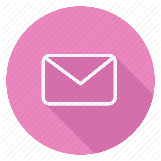 Pink Email Logo - Email, envelope, letter, mail, message, sign, text icon
