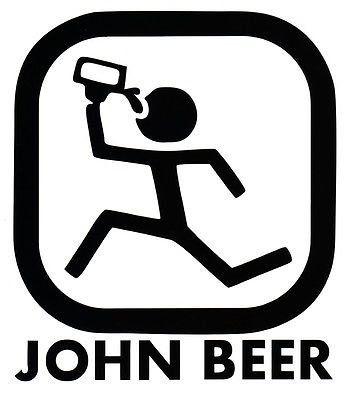 Funny Beer Logo - Amazon.com: JOHN BEER FUNNY HUMOROUS LOGO VINYL STICKERS SYMBOL 5.5 ...