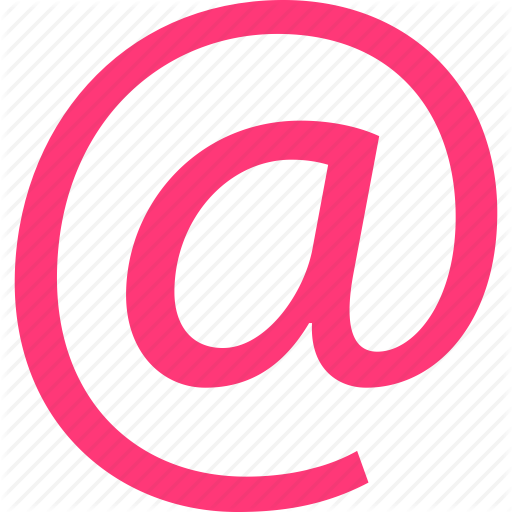 Pink Email Logo - Address, email, mobile icon