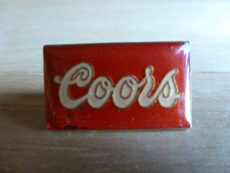 Old Coors Logo - enamel advertising original Red Coors beer company collectible old ...