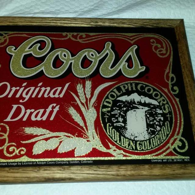 Old Coors Logo - Find more Vintage Coors Glass Sign for sale at up to 90% off