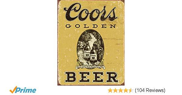 Old Coors Logo - Amazon.com: Poster Discount COORS Golden Vintage Tin Sign, 12x16 ...