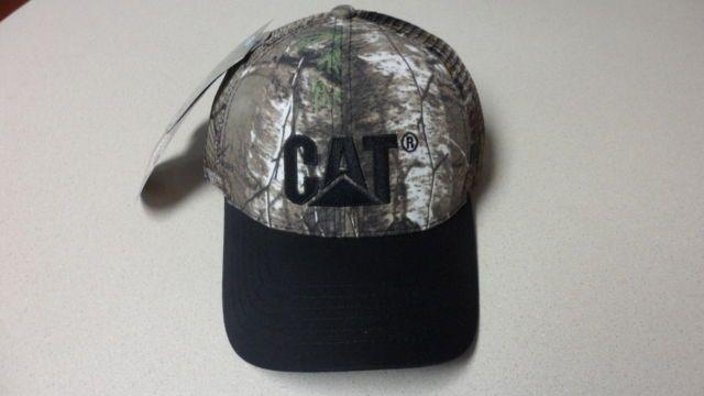 Camo Caterpillar Logo - Caterpillar Cap Realtree AP Hat With Tags Mesh Camo CAT Logo | eBay