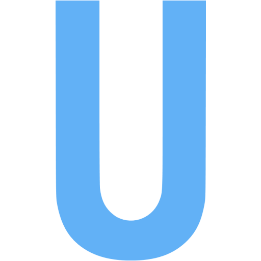 Blue Tropical U Logo - Tropical blue letter u icon - Free tropical blue letter icons