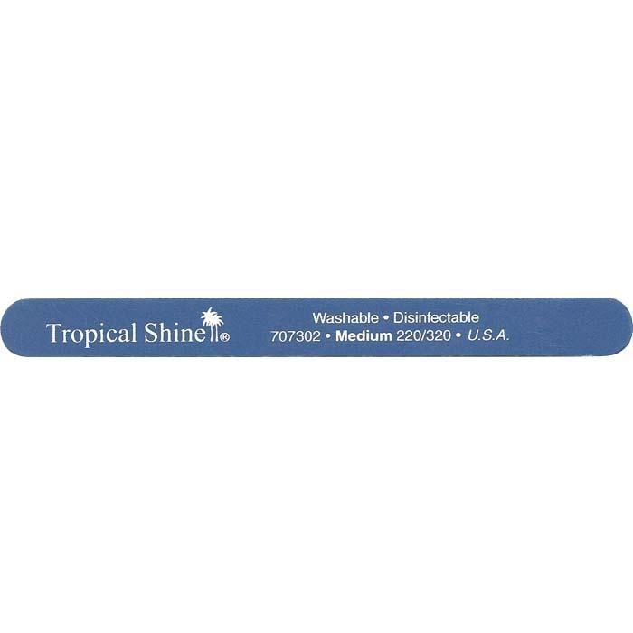 Blue Tropical U Logo - TROPICAL SHINE Blue File - Medium - 220/320 Grit - Chatters Salon