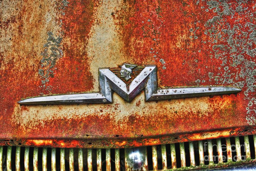 Old Mercury Logo - Antique Mercury Auto Logo Photograph by Dan Stone