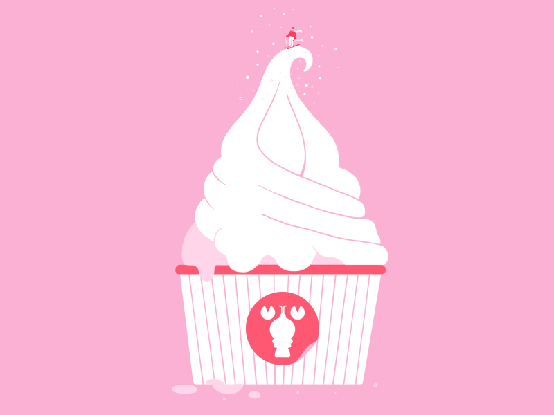 Snow Cream Mountain Logo - Ice cream mountain