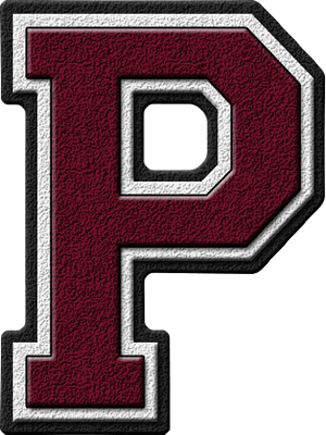 Maroon P Logo - Presentation Alphabets: Maroon Varsity Letter P