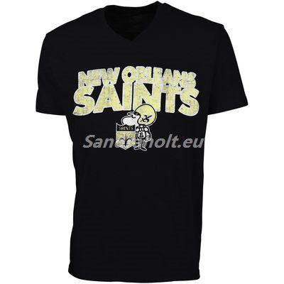 Stacked V Logo - Specific Style Sale Website Men's New Orleans Saints Black Stacked ...