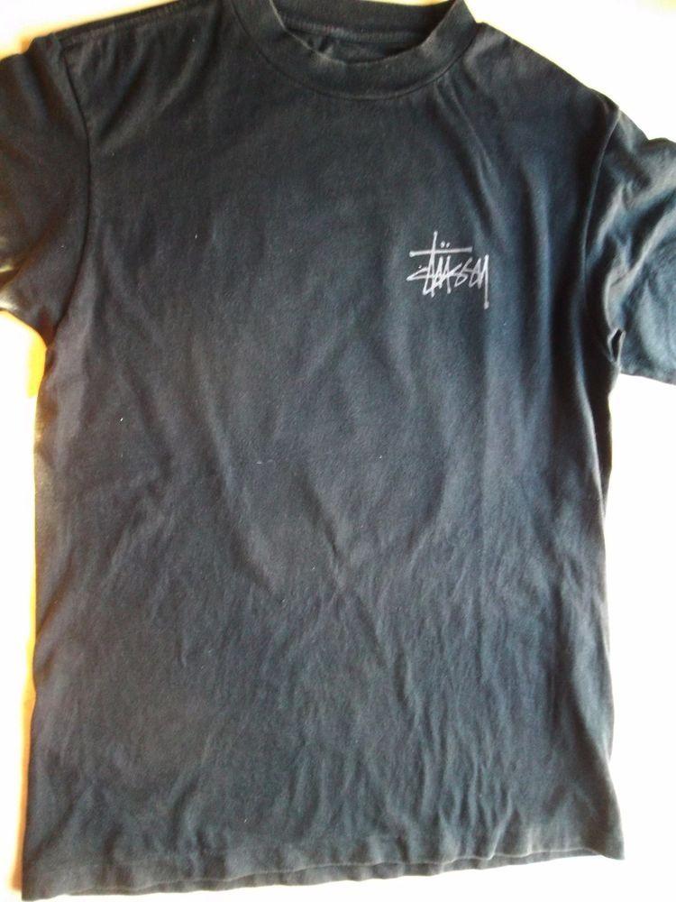 Stussy Box Logo - VINTAGE STUSSY DRAGON BLACK T SHIRT MEN SUPREME BOX LOGO VTG RARE | eBay