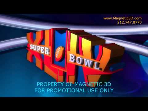 XLIV Logo - Magnetic 3D - Super Bowl XLIV - Super Bowl XLIV Logo Pivot - YouTube