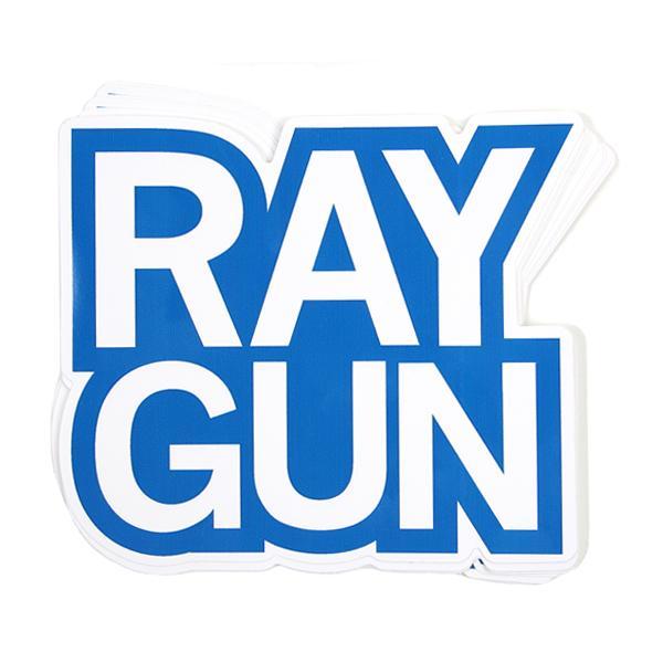 Stacked V Logo - Stacked RAYGUN Text Logo Blue Outline Die-Cut Sticker