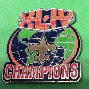 XLIV Logo - NEW ORLEANS SAINTS NFL SUPER BOWL CHAMPIONS XLIV (44) GLOBE PIN | eBay