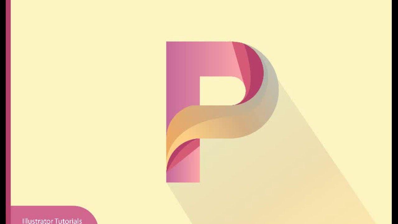 Maroon P Logo - Illustrator Tutorials, Abstract P Logo