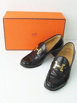 Expensive Shoe Logo - TRESOR: * during the HERMES Hermes Constance H logo loafer 36/ black ...