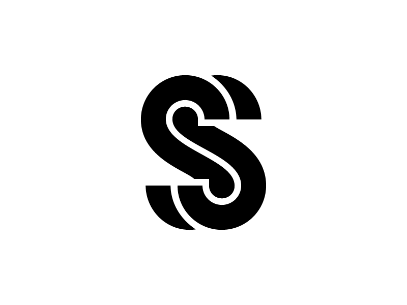 Black SS Logo - SS Monogram