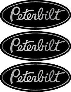 Black SS Logo - Details about 3 Custom Black SS Peterbilt 359 Grille Hood Emblem Decal  Triaxle Custom logos
