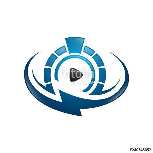Triangle Movie Logo - Abstract triangle logo, creative Media play logo, vector logo ...