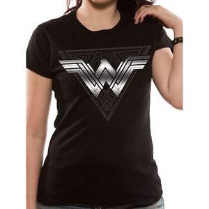 Triangle Movie Logo - Women's Wonder Woman Movie Logo Foil Triangle T-Shirt | eBay