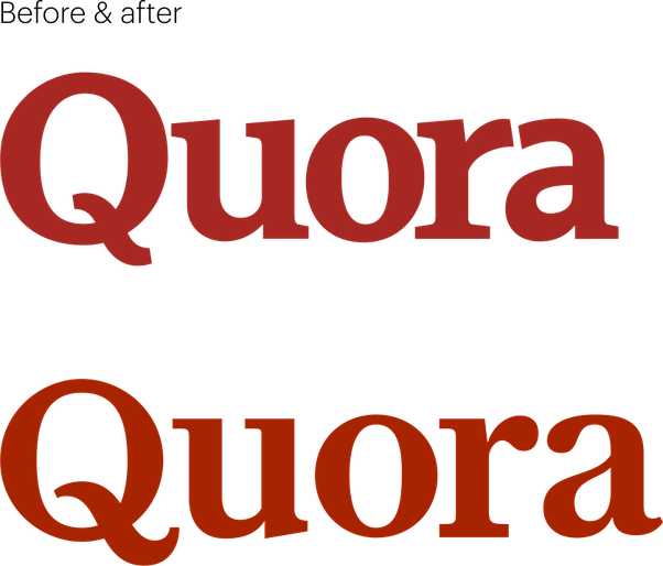 Quora Logo - What typeface is used for Quora's logo?