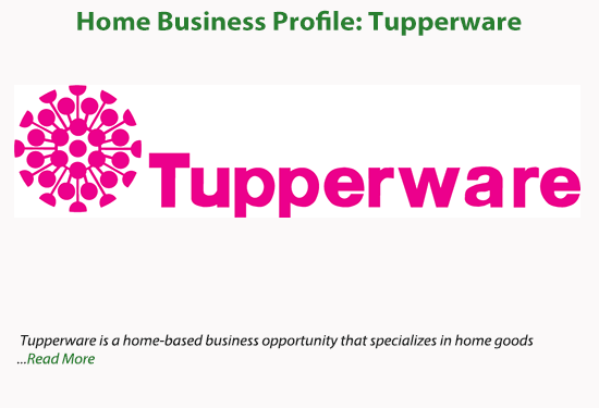 Tupperware Logo - Work at Home FAQ™Home Business Profile: Tupperware