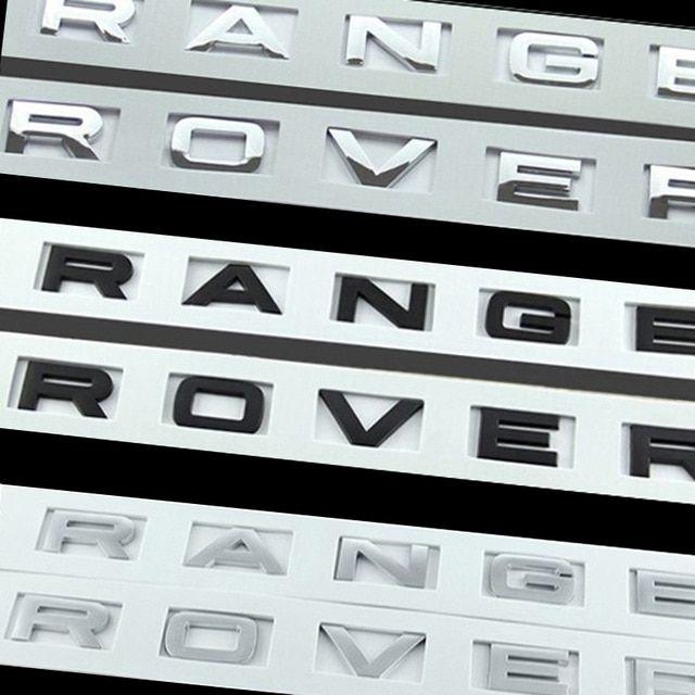 Black White with Red Letters Logo - Chrome Range Rover Sticker Evoque Logo Letters Black Emblem Silver ...