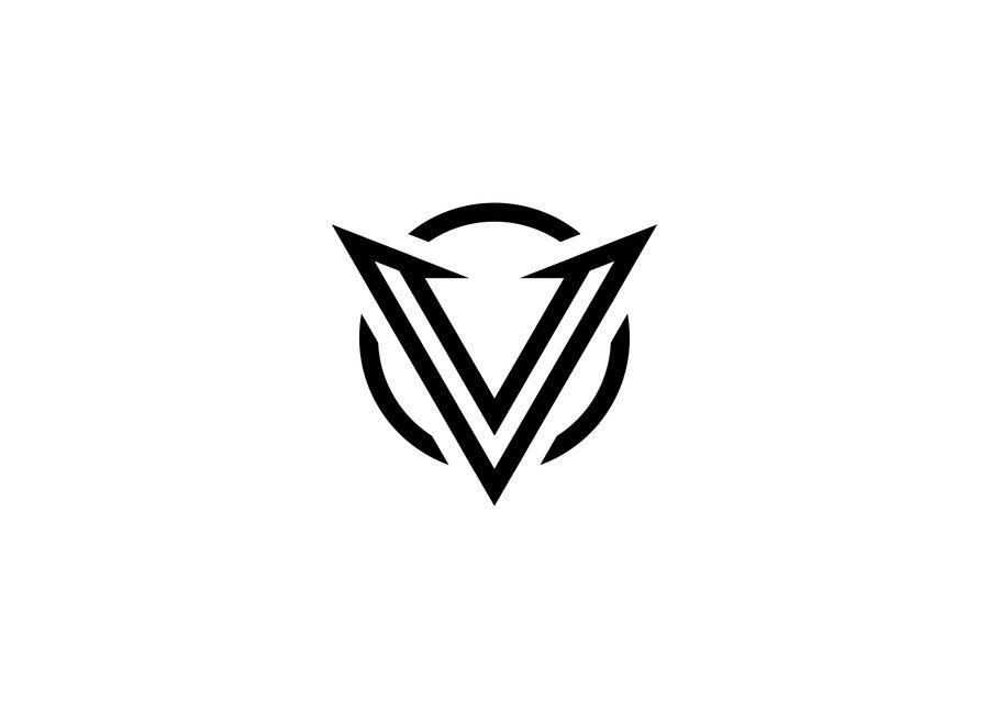 Simple Black and White Logo - Entry by praisystm for Simple one letter ( V ) logo design