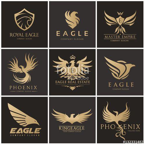 Bird Wing Logo - Bird and wing logo collection. Eagle logo and wing symbols, Bird logo