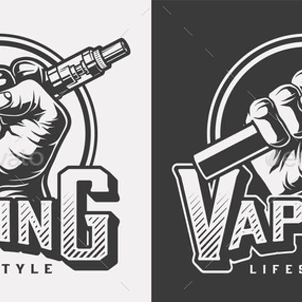 Vintage Vape Logo - Vape Graphics, Designs & Templates from GraphicRiver