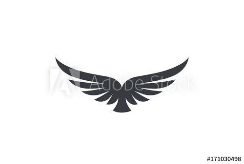 Bird Wing Logo - Eagle soaring rising Wings Logo vector. Luxury flying bird icon ...