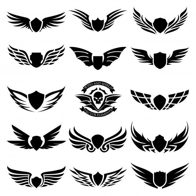Bird Wing Logo - Set of design elements. design for icon and wing logo Vector