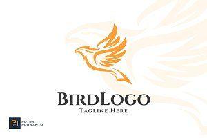 Bird Wing Logo - Unique Wings Bird Abstract Logo ~ Logo Templates ~ Creative Market