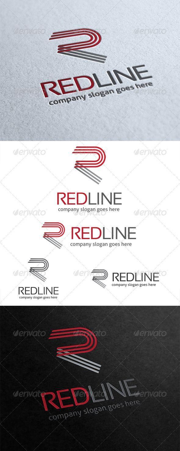 Red Line Company Logo - Letter Logos. Logo templates, Logos, Logo design