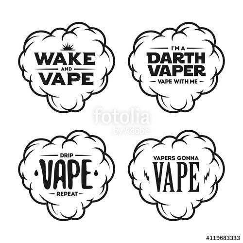 Vintage Vape Logo - Vape related t-shirt vintage designs set. Quotes about vaping ...